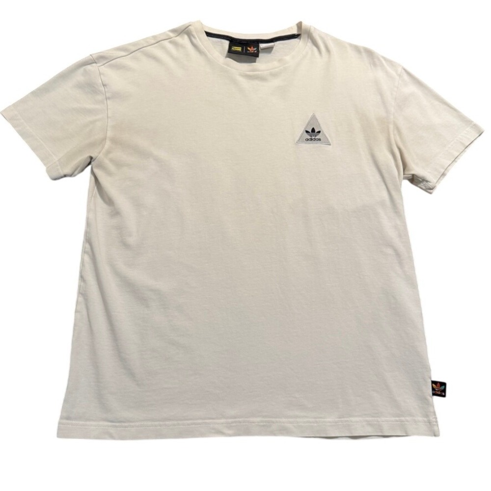 Adidas Pharrell Williams Shirt Mens Medium solid White comfy Casual Graphic Logo